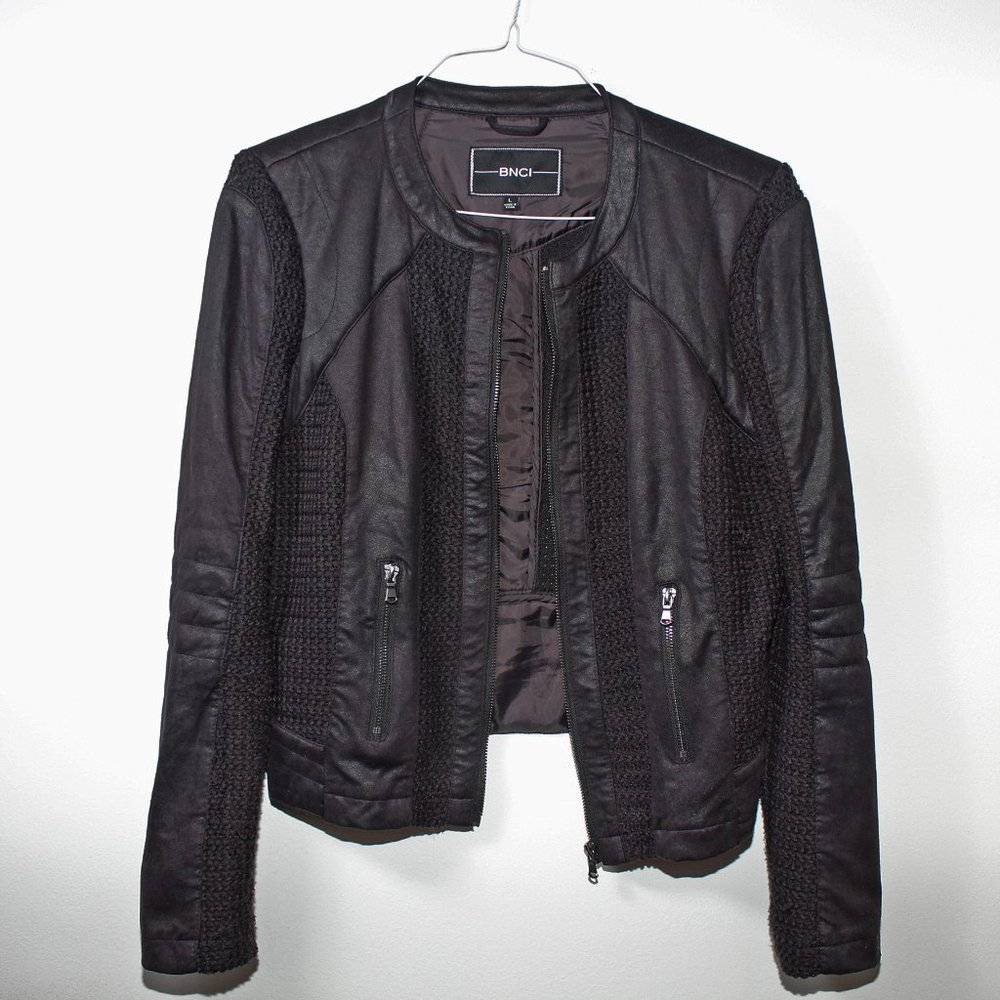 BNCI Crochet Black Biker Jacket